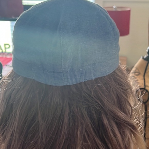 Relativity Chambray Hat With Floral Accent - Picture 3 of 6